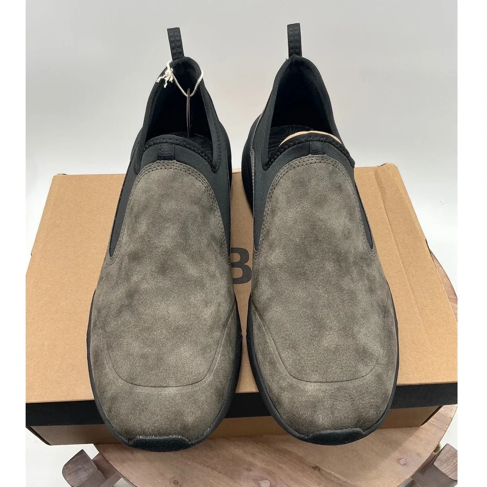 JBU Jambu Mens Grey Faux Suede Slip On Loafers Casual Comfort Shoes New
